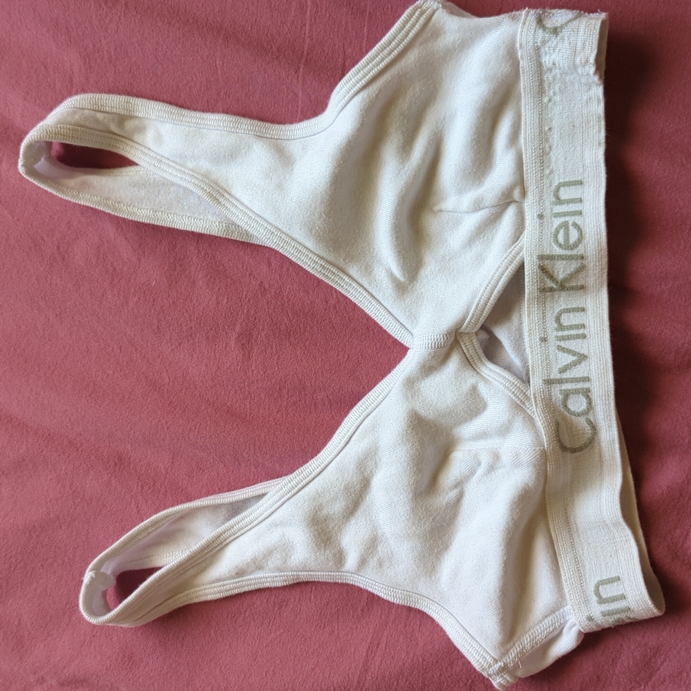 CK cotton logo bralette